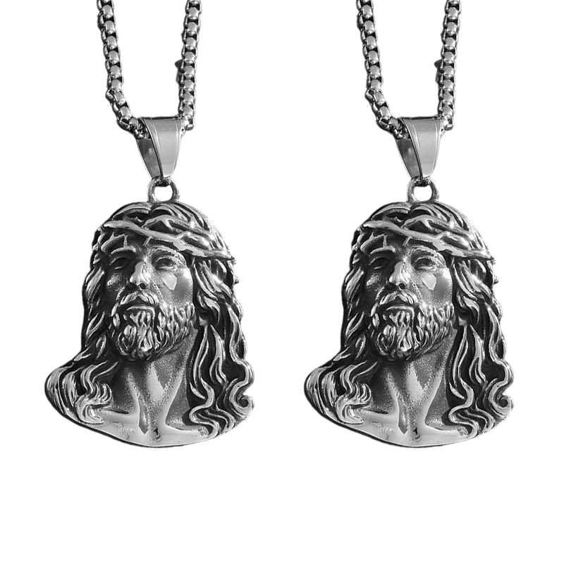 📢📢50% DE RÉDUCTION ! ✨Collier pendentif tête de Jésus - Image 11