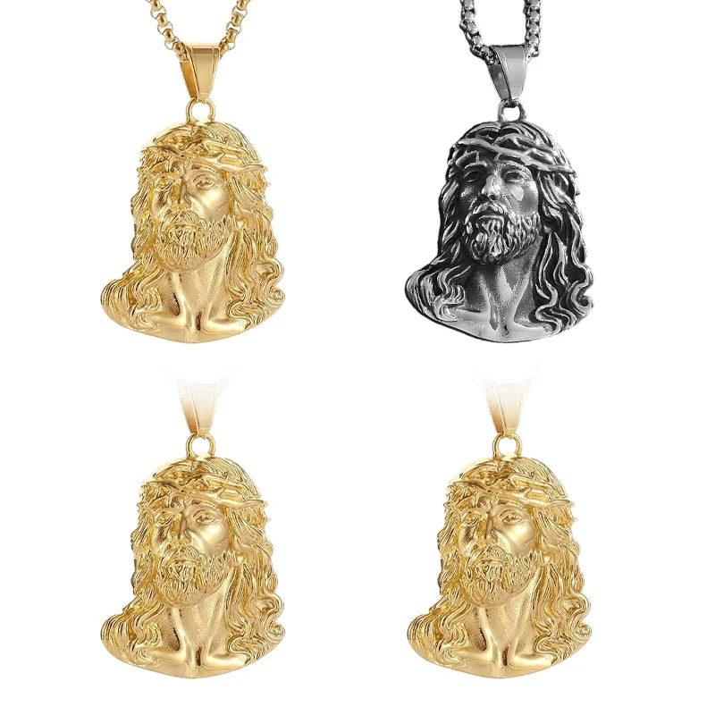 📢📢50% DE RÉDUCTION ! ✨Collier pendentif tête de Jésus - Image 15