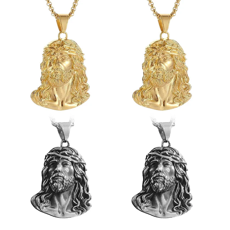 📢📢50% DE RÉDUCTION ! ✨Collier pendentif tête de Jésus - Image 17
