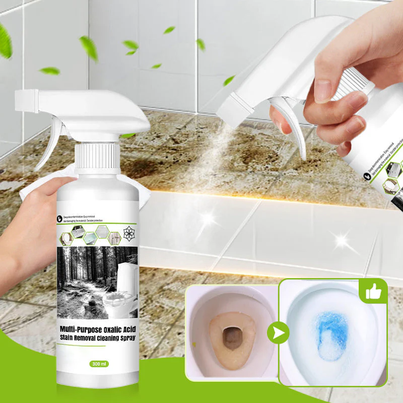 📢✨Achetez 3 et obtenez 2 gratuitement ! ! 💥Spray de Nettoyage Multi-usages à l'Acide Oxalique pour Éliminer les Taches