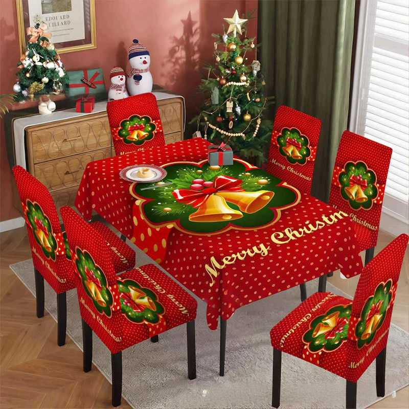 🔥 55% DE RÉDUCTION ! ✨ Nappe de Noël Classique - Motifs Festifs Variés, Tissu Polyester Résistant aux Taches, Tailles Adaptées à Toutes les Tables 🎄🍽️ - Image 6
