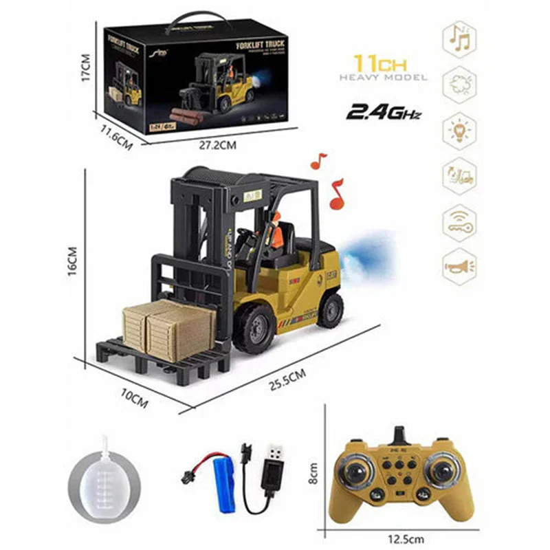 🔥 Remise de 50% pour une durée limitée🔥 Pelle télescopique RC pour enfants avec lumières, musique et pulvérisation ⚡ Livraison gratuite - Image 8
