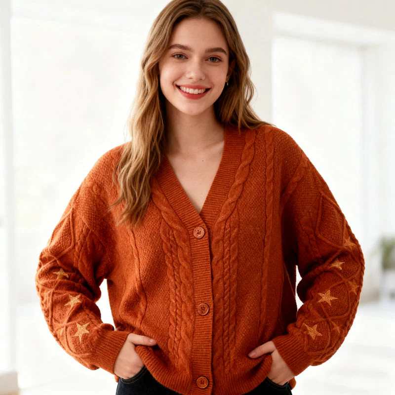 ăđ€SĂ©lectionđ€ăCardigan boutonnĂ© en tricot pour femmâ°Promo : -20% temporaiređ - Image 7
