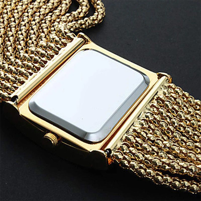 📢📢50 % de réduction ！✨Montre carrée pour femme avec quartz et strass - Image 5