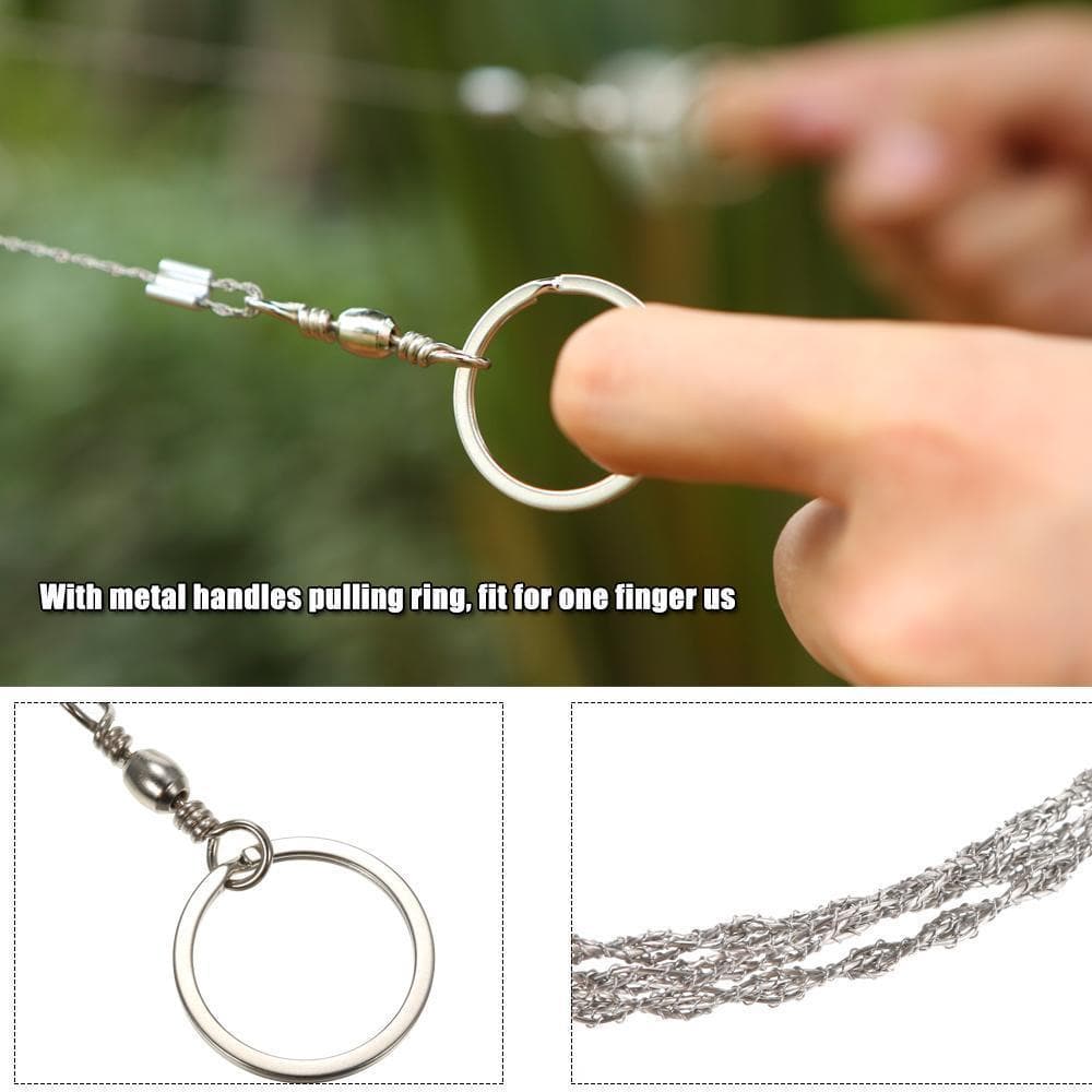 📢📢Achetez-en 1, offrez-en 1 ! 🔪 Scie à fil en acier inoxydable pour survie – Coupe tout, ultra-portable, idéale pour randonnée & camping ! 🌲 - Image 5