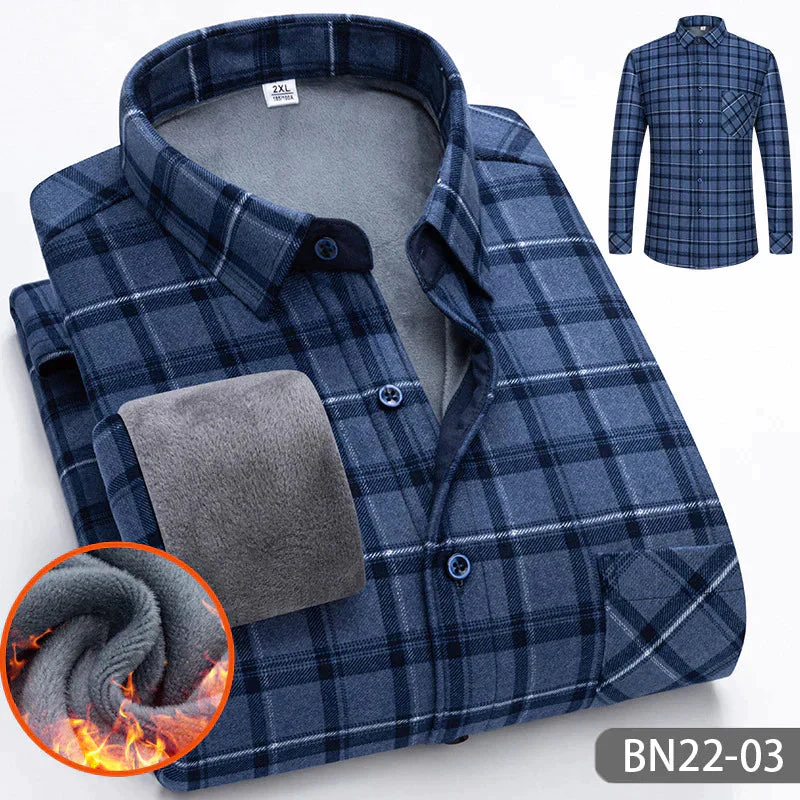 📢📢58% DE RÉDUCTION !!!✨Chemise à rayures d'hiver d'automne en épaissis pour les hommes - Image 2