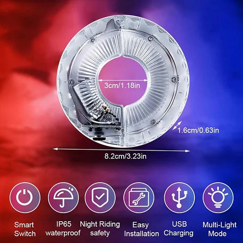 📢📢50 % de réduction !!! ✨ Éclairage LED pour moyeu de roue de vélo pour la conduite de nuit - Image 3