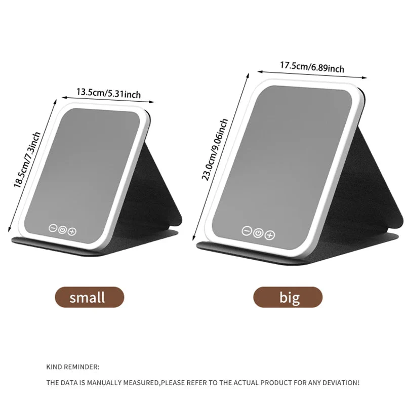 📢📢50 % de réduction !! ⏰Miroir de maquillage pliable portable à LED - Image 6