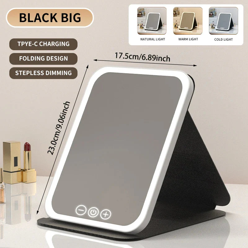 📢📢50 % de réduction !! ⏰Miroir de maquillage pliable portable à LED - Image 8
