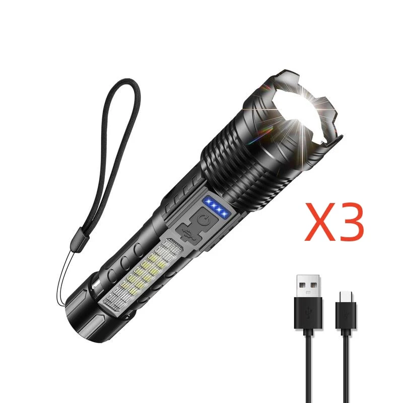 💥LAST DAY SALE 50% OFF💥Outdoor lighting white laser flashlight with cob warning side work light - Image 10