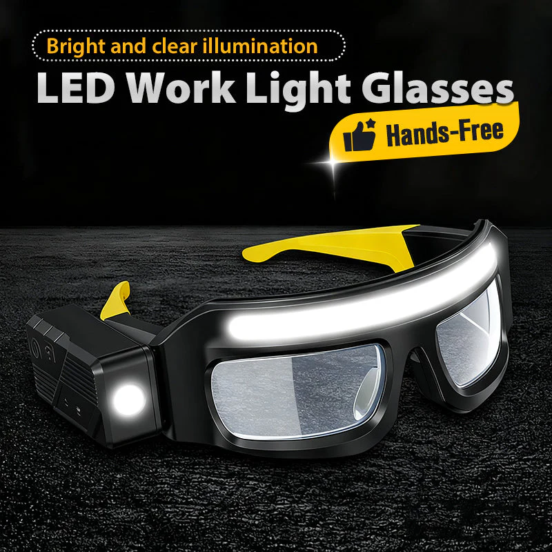📢📢50 % DE RÉDUCTION !! ⏰ Lunettes LED Mains Libres - Éclairage Intégré Réglable, Léger et Confortable pour Bricolage/Réparations 🛠️📦