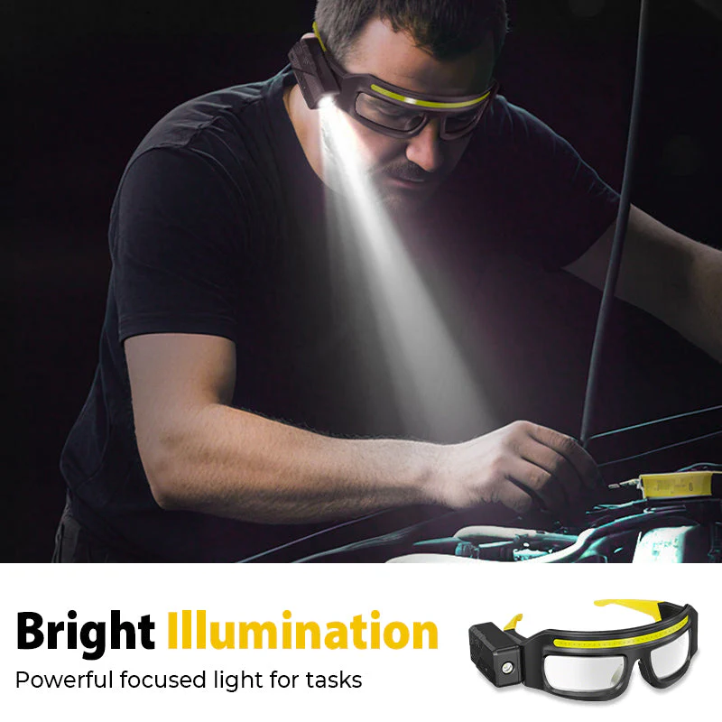 📢📢50 % DE RÉDUCTION !! ⏰ Lunettes LED Mains Libres - Éclairage Intégré Réglable, Léger et Confortable pour Bricolage/Réparations 🛠️📦 - Image 2