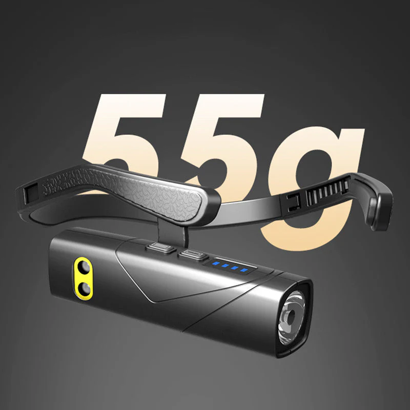 📢📢50 % de réduction !!!🎅Lampe frontale LED ultra-légère à porter sur l’oreille : 5 modes, détection gestuelle & batterie intelligente ! 💡🏃‍♂️ - Image 3