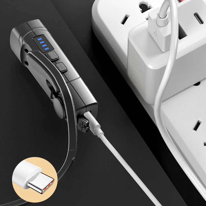 📢📢50 % de réduction !!!🎅Lampe frontale LED ultra-légère à porter sur l’oreille : 5 modes, détection gestuelle & batterie intelligente ! 💡🏃‍♂️ - Image 4