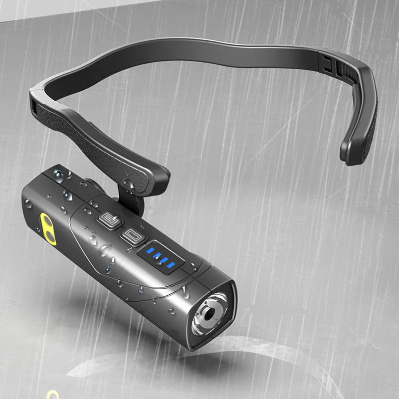 📢📢50 % de réduction !!!🎅Lampe frontale LED ultra-légère à porter sur l’oreille : 5 modes, détection gestuelle & batterie intelligente ! 💡🏃‍♂️ - Image 7