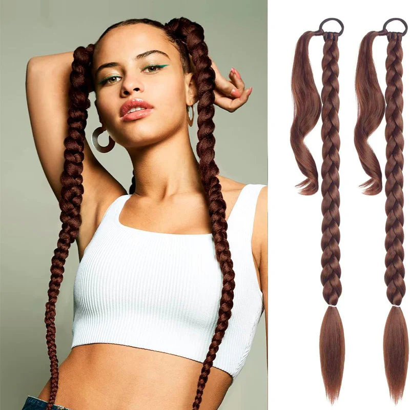 📢📢50 % de réduction !!!✨Extension légère pour queue de cheval longue tressée pour femmes - Image 3