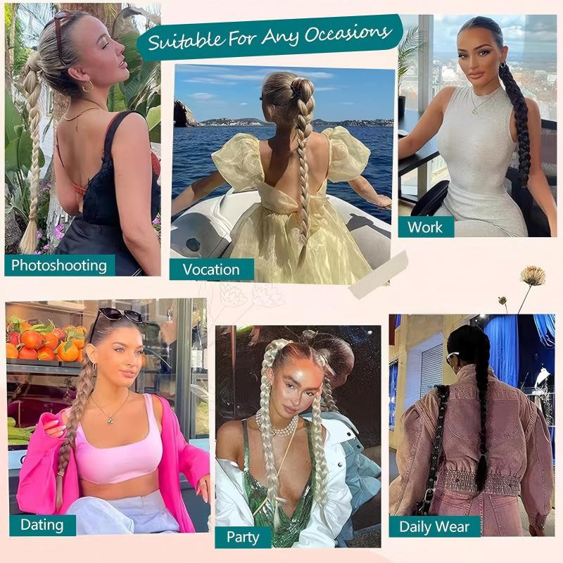 📢📢50 % de réduction !!!✨Extension légère pour queue de cheval longue tressée pour femmes - Image 6