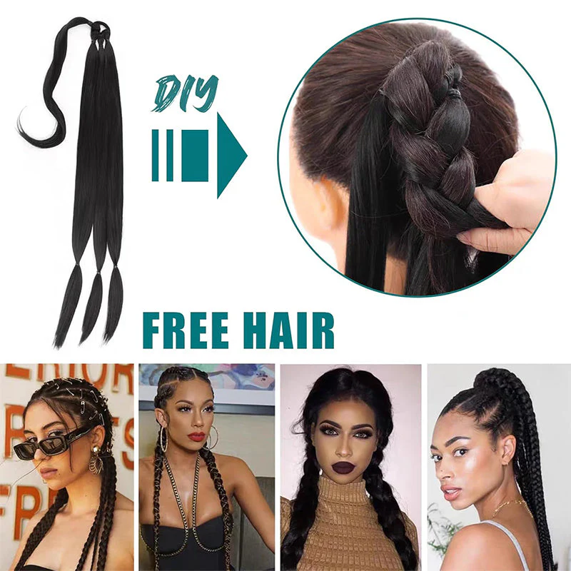 📢📢50 % de réduction !!!✨Extension légère pour queue de cheval longue tressée pour femmes - Image 7
