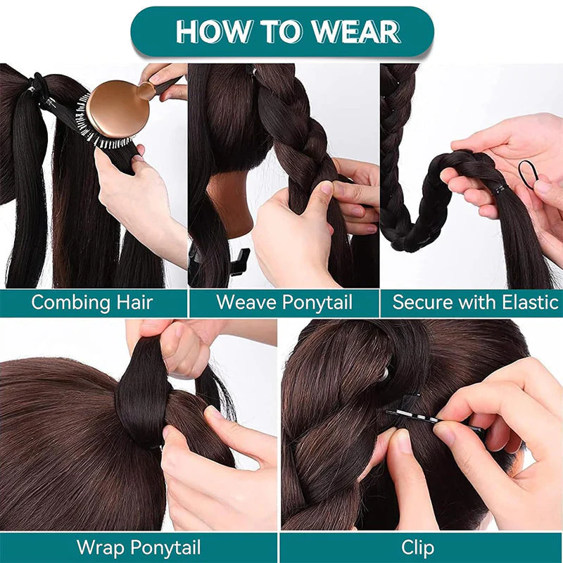 📢📢50 % de réduction !!!✨Extension légère pour queue de cheval longue tressée pour femmes - Image 8