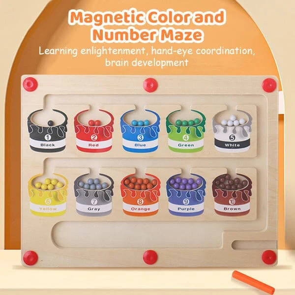 📢📢 50% DE RÉDUCTION ! ✨ Labyrinthe magnétique de couleurs et de chiffres - Image 15