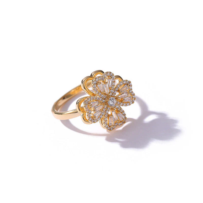 📢📢50 % de réduction !! ⏰Bague tournante trèfle à quatre feuilles porte-bonheur - Image 13