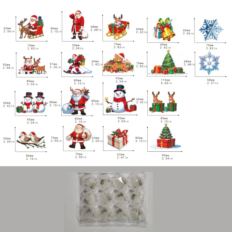 📢📢50 % de réduction!!✨Ensemble d'autocollants muraux lumineux pour Noël - Image 10