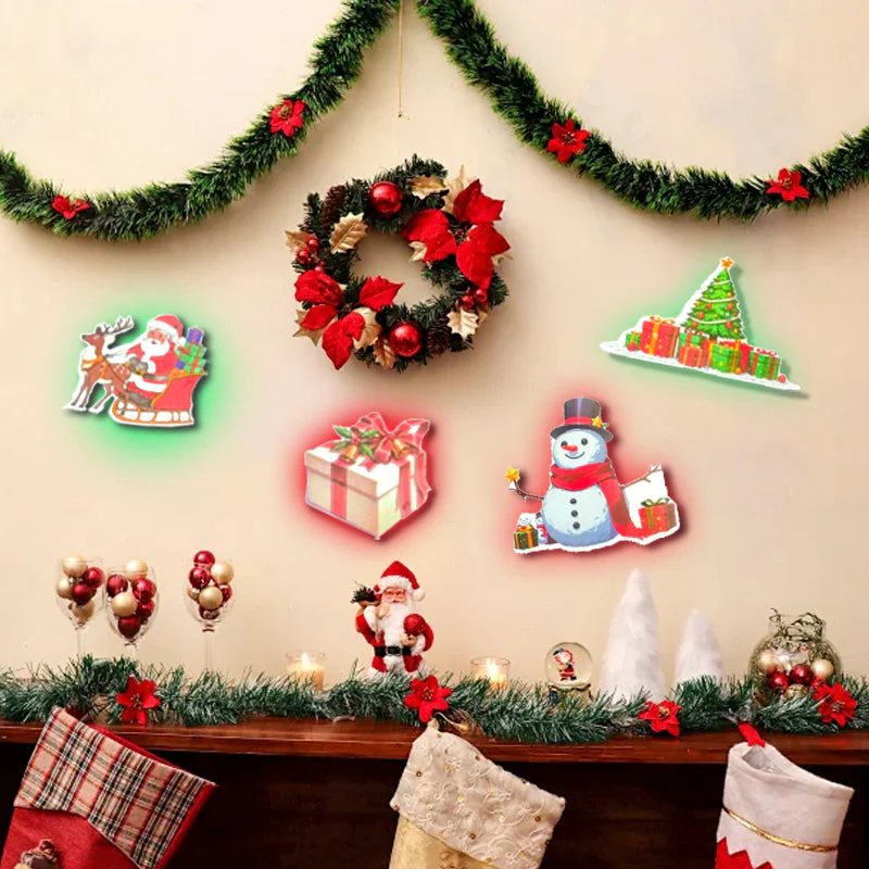📢📢50 % de réduction!!✨Ensemble d'autocollants muraux lumineux pour Noël - Image 6