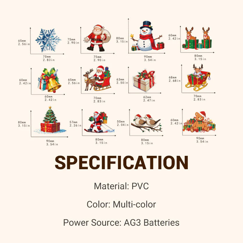 📢📢50 % de réduction!!✨Ensemble d'autocollants muraux lumineux pour Noël - Image 8
