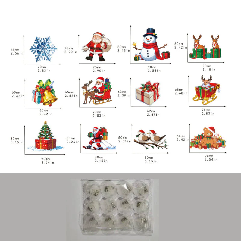 📢📢50 % de réduction!!✨Ensemble d'autocollants muraux lumineux pour Noël - Image 9