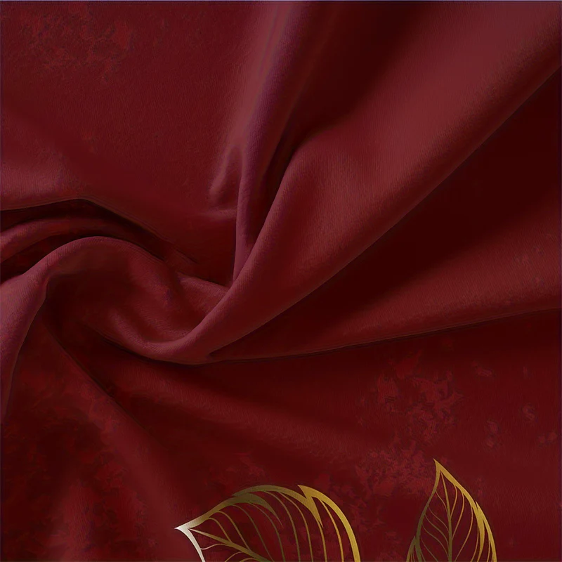 📢📢55 % DE RÉDUCTION !!! ✨Ensemble de housse de couette fleurie dorée de luxe - Image 5