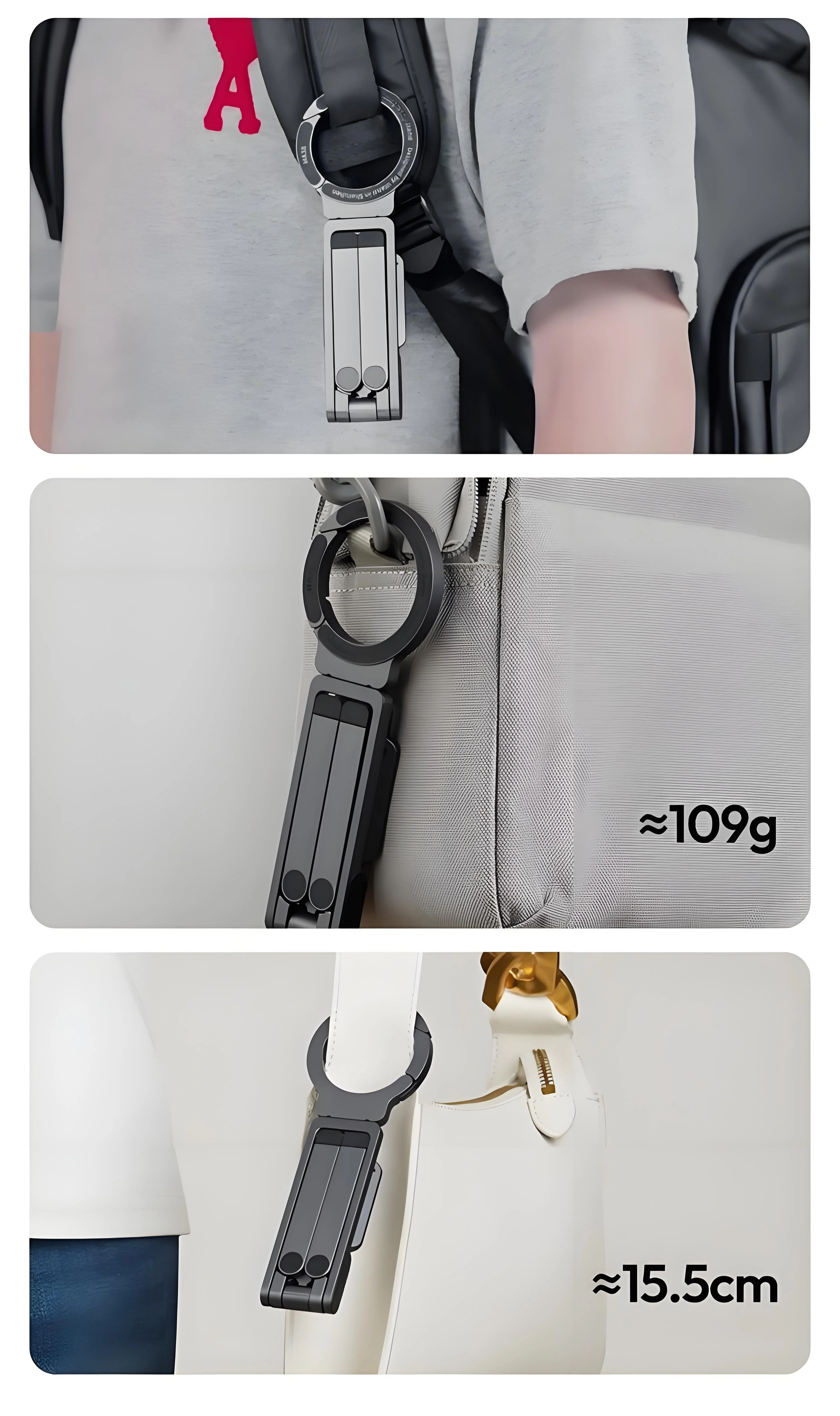 📢📢50 % de réduction !! ⏰Support magnétique pour téléphone, MA38 Support portable pour téléphone Mini trépied pour Magsafe avec aimant puissant double face Trou de positionnement Arri 1/4'' Crochet rabattable - Image 11