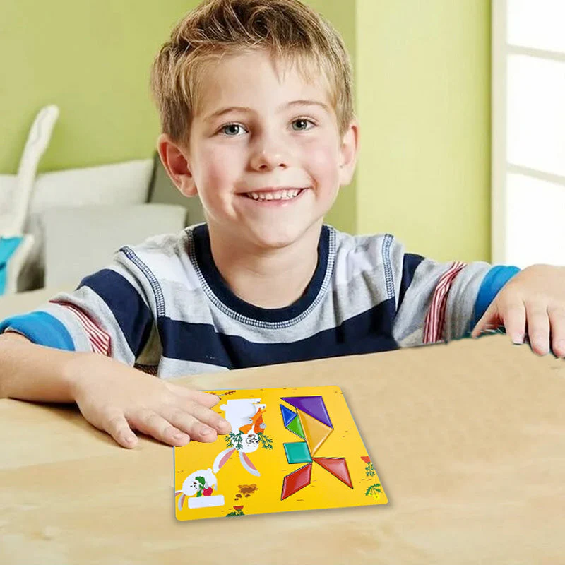 📢📢60 % de réduction !!!✨🎅Puzzle tangram magnétique de voyage pour enfants - Image 2