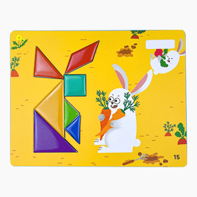 📢📢60 % de réduction !!!✨🎅Puzzle tangram magnétique de voyage pour enfants - Image 9
