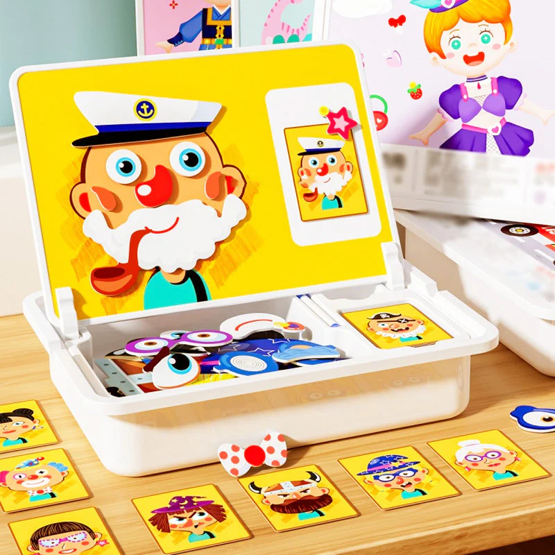 🧩 60% DE RÉDUCTION ! 🎨 Boîte à Puzzle Magnétique Enfant - Jeu Éducatif avec Planche à Dessin et Pièces Colorées 🖍️📦