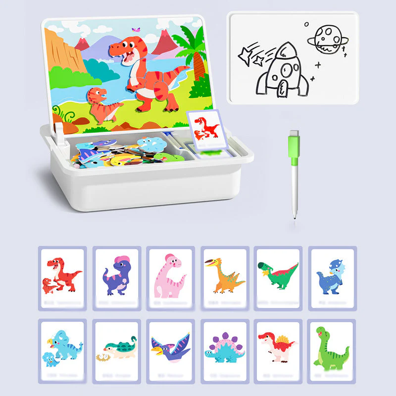🧩 60% DE RÉDUCTION ! 🎨 Boîte à Puzzle Magnétique Enfant - Jeu Éducatif avec Planche à Dessin et Pièces Colorées 🖍️📦 - Image 15