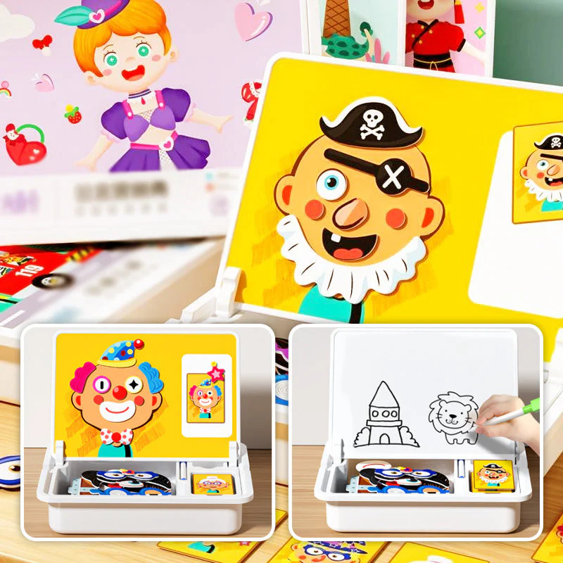 🧩 60% DE RÉDUCTION ! 🎨 Boîte à Puzzle Magnétique Enfant - Jeu Éducatif avec Planche à Dessin et Pièces Colorées 🖍️📦 - Image 7