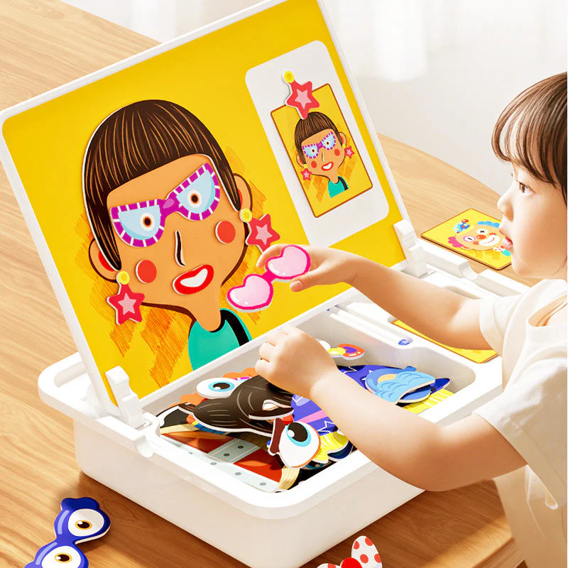 🧩 60% DE RÉDUCTION ! 🎨 Boîte à Puzzle Magnétique Enfant - Jeu Éducatif avec Planche à Dessin et Pièces Colorées 🖍️📦 - Image 8