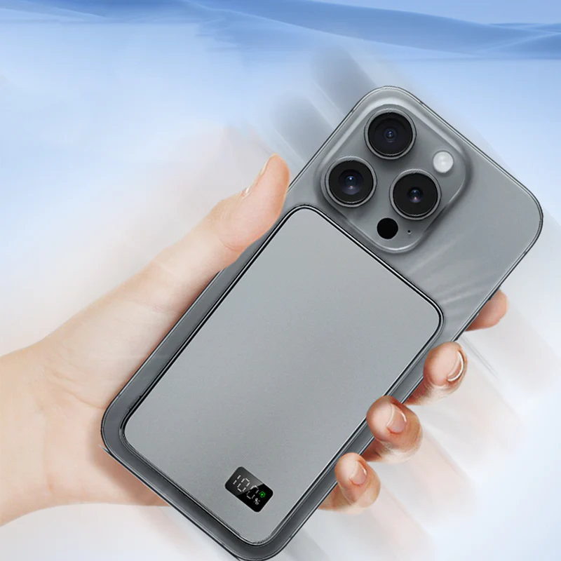 Chargeur sans fil portable magnétique avec écran LED - Image 8