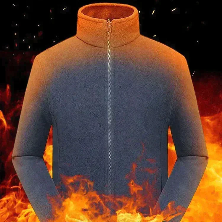 📢70% de réduction！！！📍🎁Veste chaude rembourrée double couche unisexe - Image 4