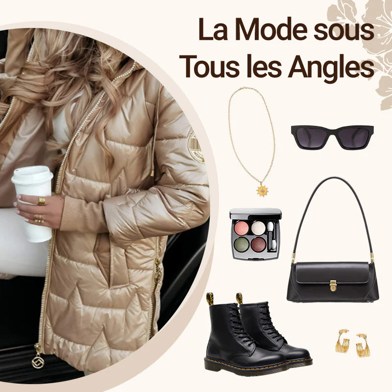 Manteau en Coton à Capuche Mi-Long pour Femme - Image 4