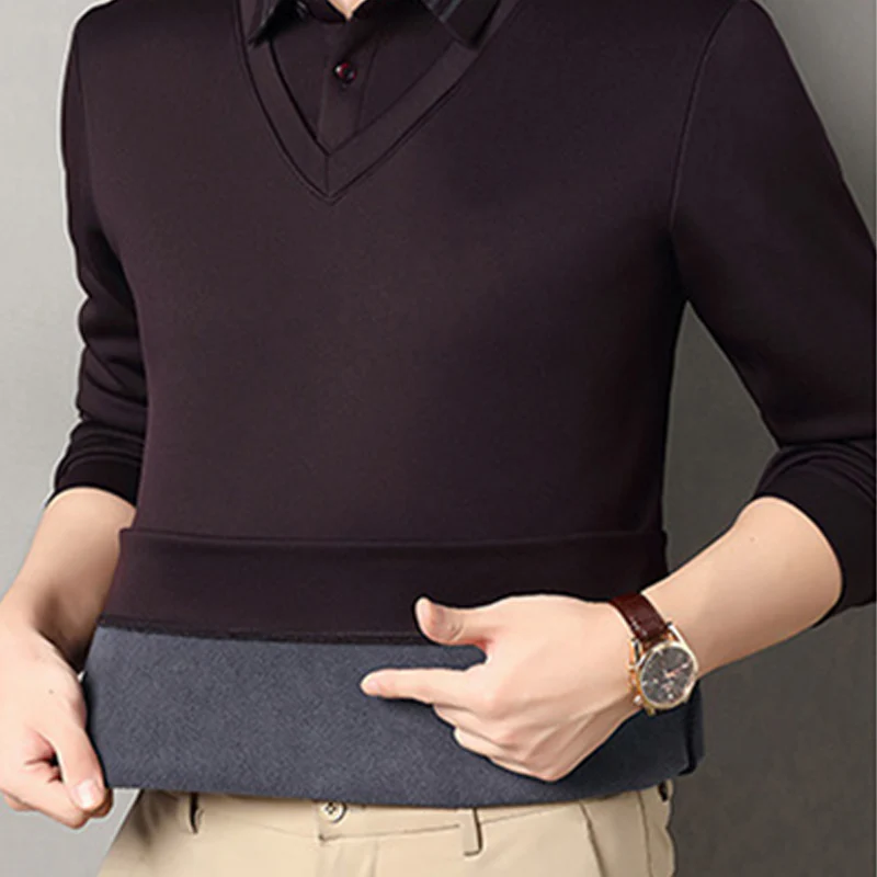 📢📢70% DE RÉDUCTION !!! ✨Chemise d'hiver 2 pièces pour homme, doublée de peluche synthétique - Image 3