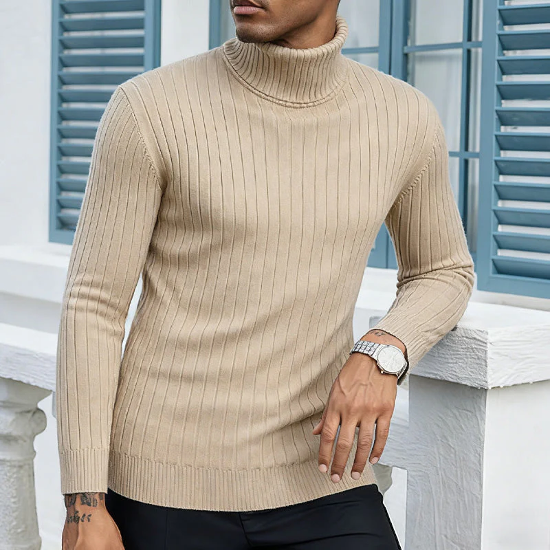 📢📢55% de réduction !! ⏰Pull à col roulé côtelé pour homme - Image 11