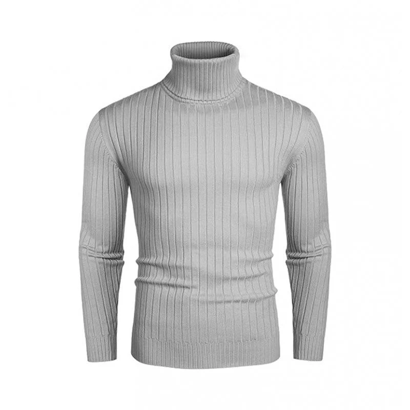 📢📢55% de réduction !! ⏰Pull à col roulé côtelé pour homme - Image 2