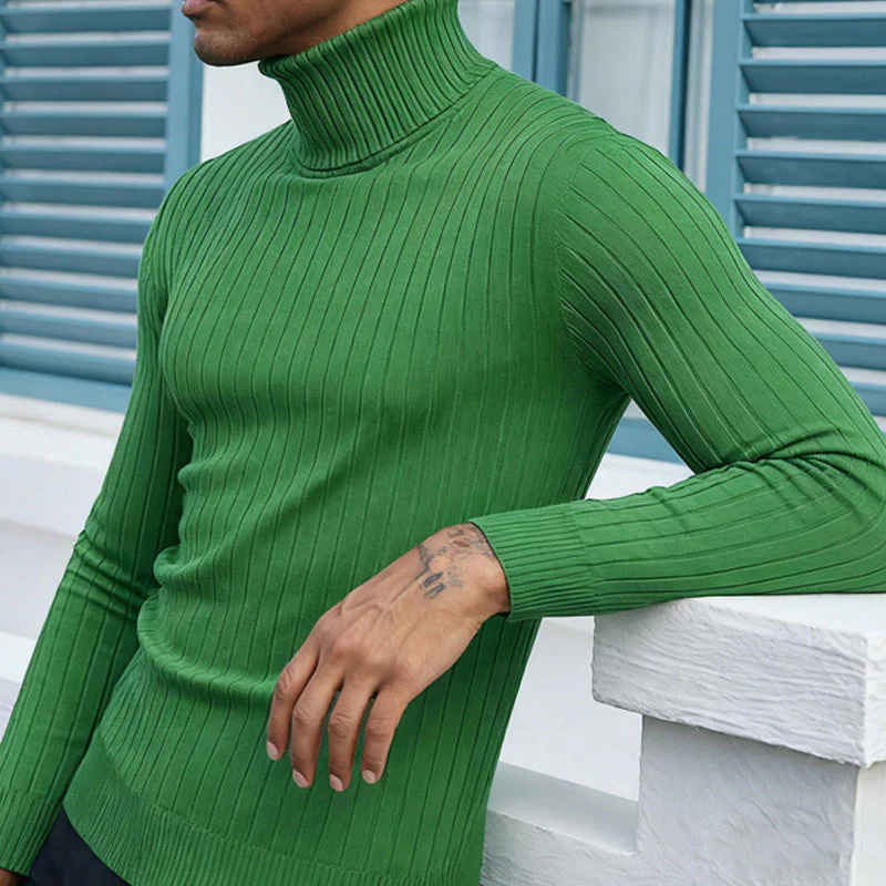 📢📢55% de réduction !! ⏰Pull à col roulé côtelé pour homme - Image 8