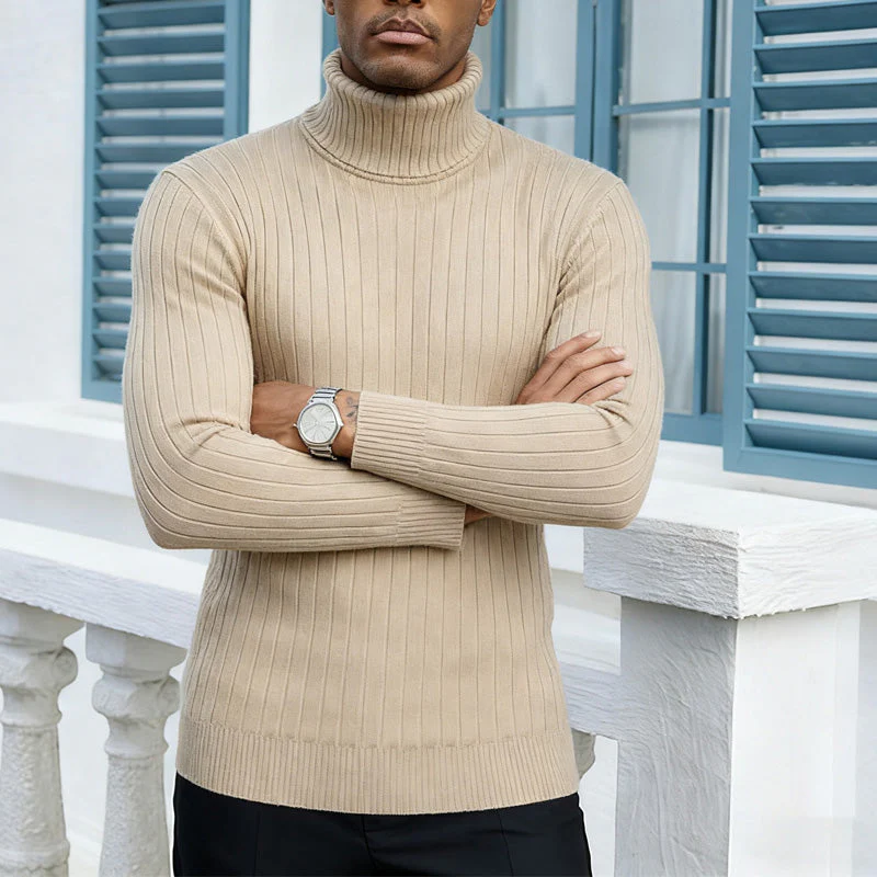📢📢55% de réduction !! ⏰Pull à col roulé côtelé pour homme - Image 9