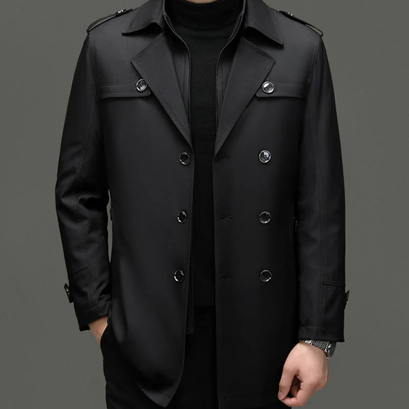 📢📢60% DE RÉDUCTION !!! ✨Trench-coat mi-long pour homme avec doublure amovible - Image 3
