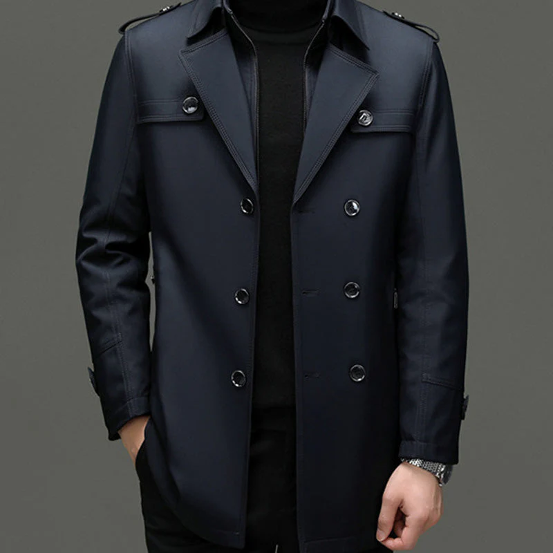 📢📢60% DE RÉDUCTION !!! ✨Trench-coat mi-long pour homme avec doublure amovible - Image 7