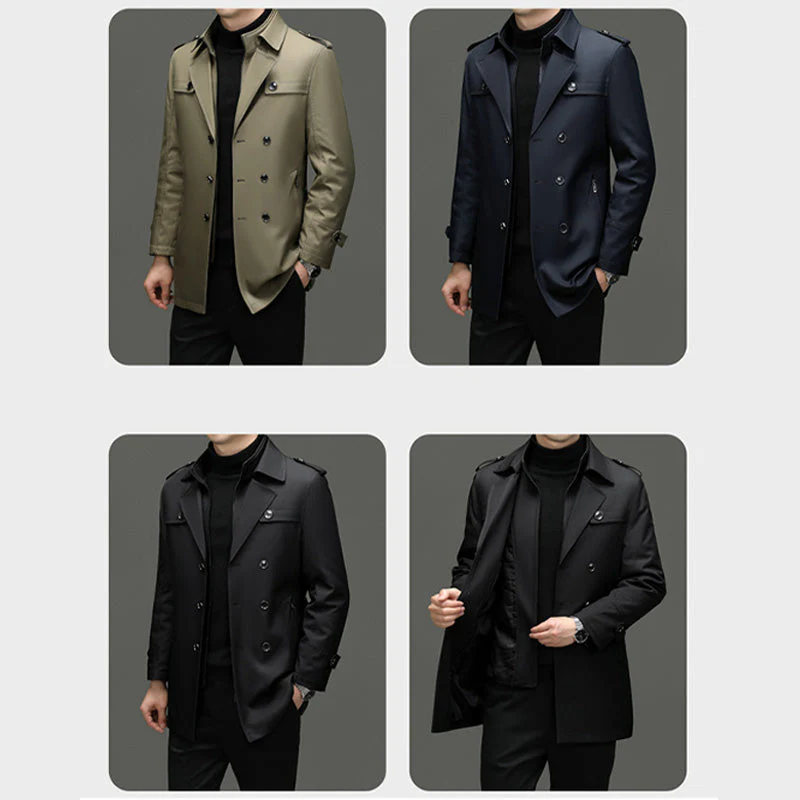 📢📢60% DE RÉDUCTION !!! ✨Trench-coat mi-long pour homme avec doublure amovible - Image 8