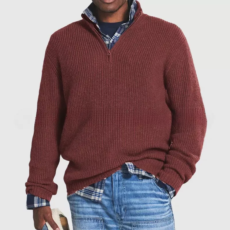 👔Pull zippé décontracté pour homme🚆Tricot lisse anti-bouloches, coupe ajustée et extensible pour plus de confort (lavable en machine) - Image 7
