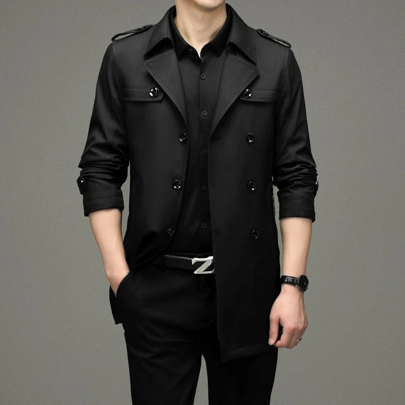 📢📢-60% : Plus que 3 heures !⏰⏰-Veste Coupe-Vent Double Boutonnée pour Hommes - Image 3